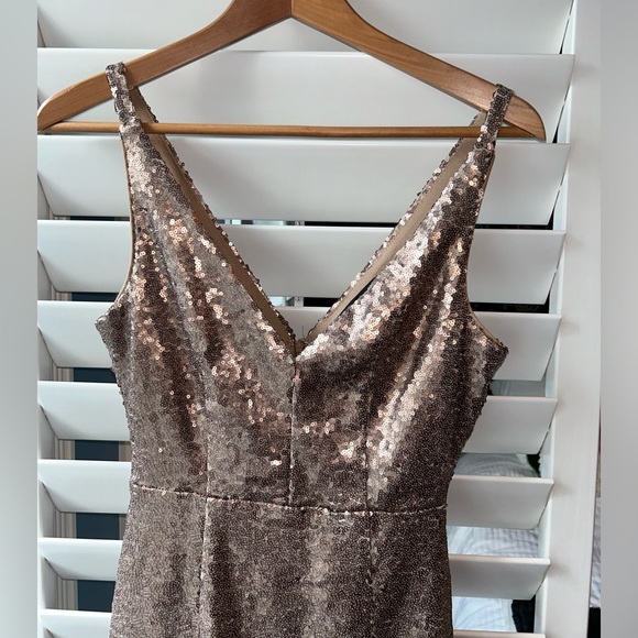 Lulus Sequin V-Neck Cocktail Mini Dress - Picture 4 of 4